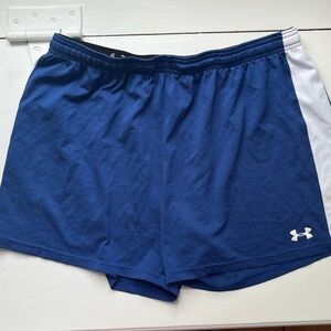 Under Armour blue athletic shorts, size large